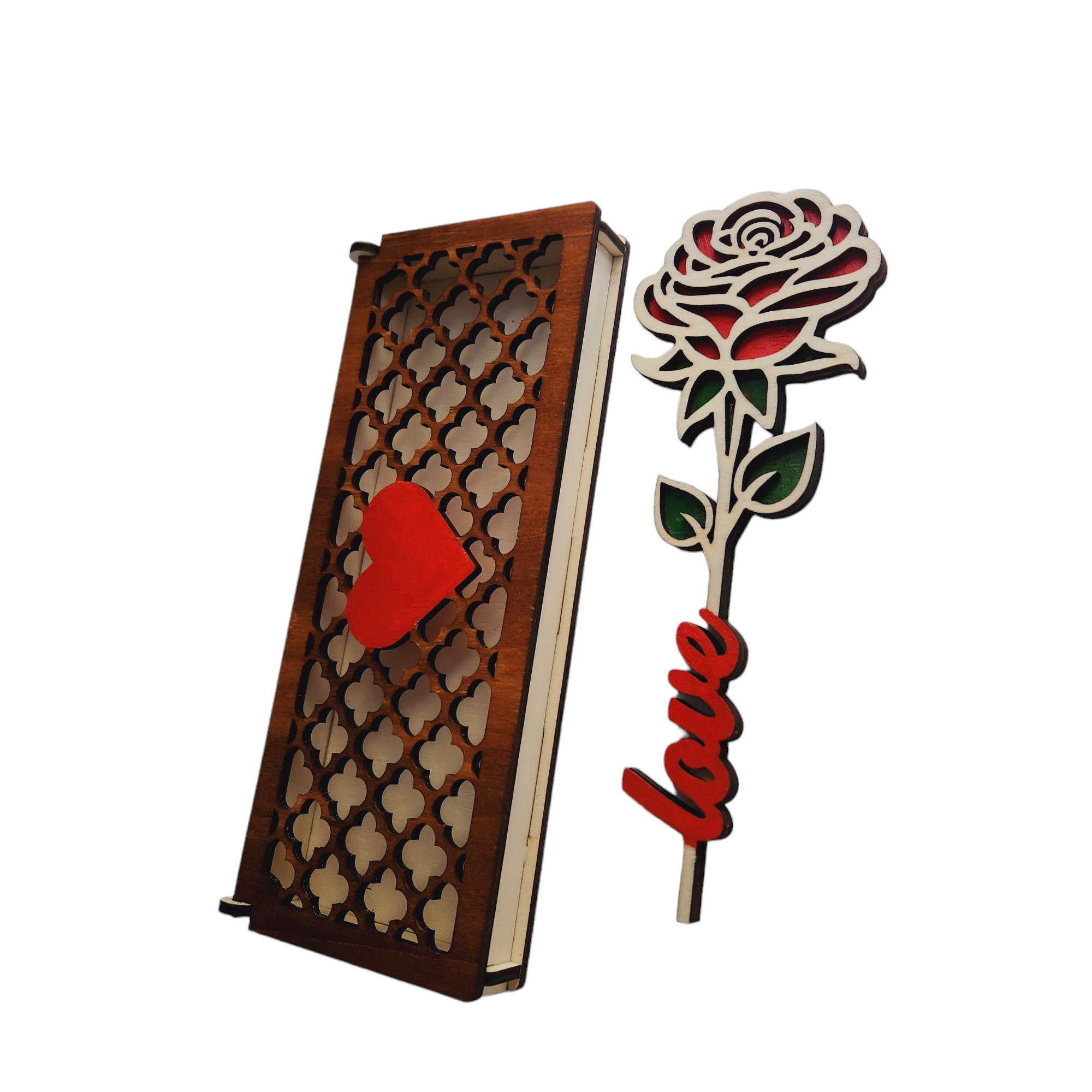 Liebesblüte - Holzdesign mit Rose – Bild 4