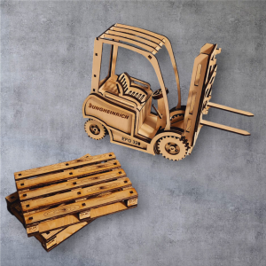 Holz Gabelstapler Modell mit 2 EUR Paletten