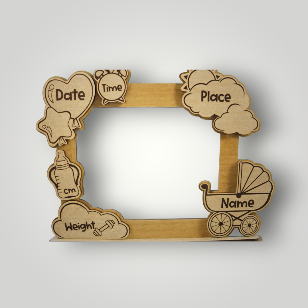 Personalisierter Bilderrahmen zur Geburt