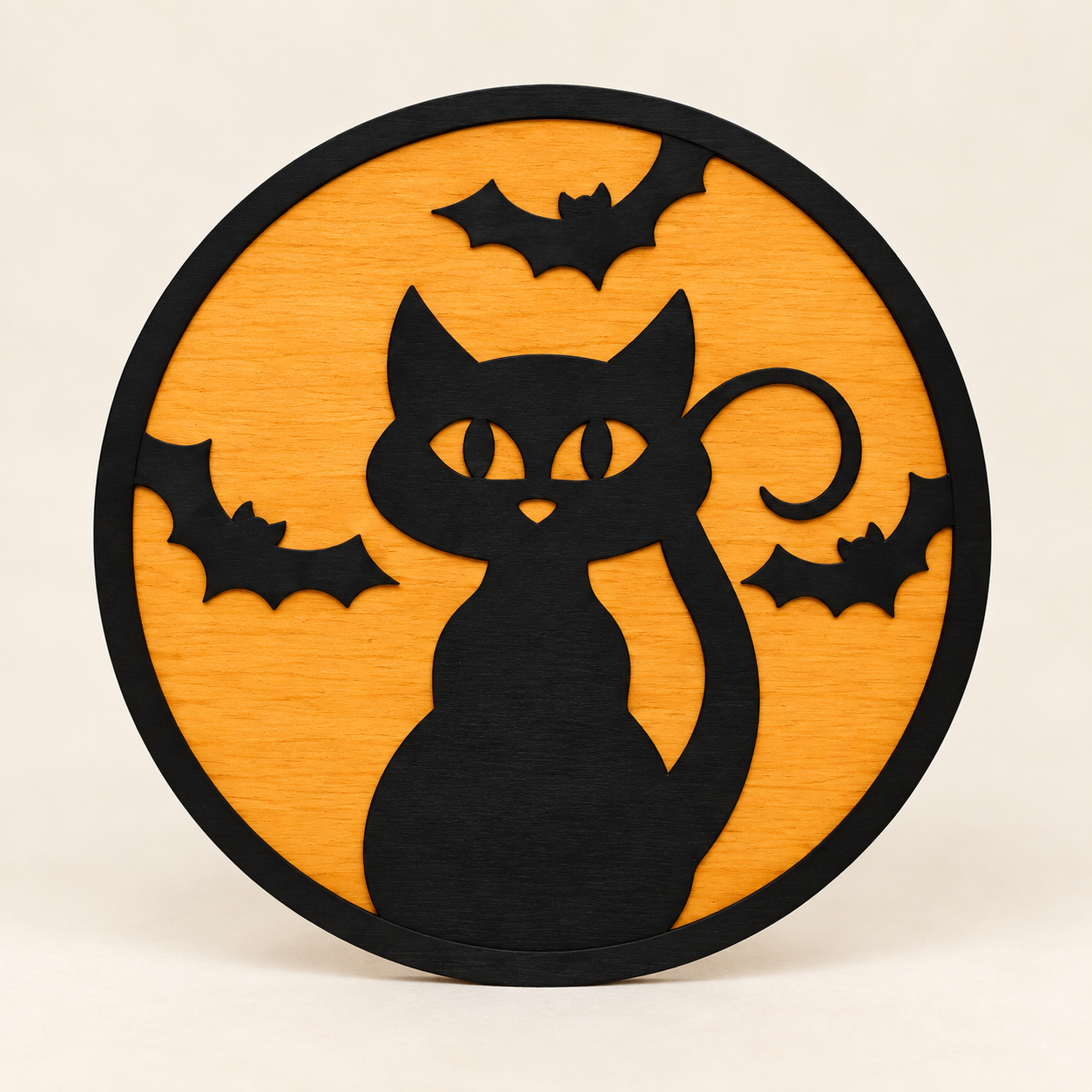 Halloween-Deko aus Holz – 8 Motive zur Auswahl, Ø 19 cm – Bild 3