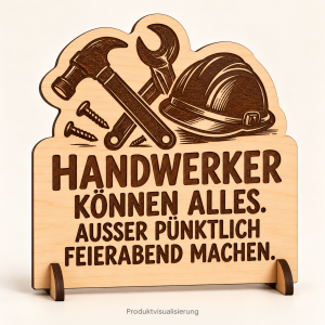 Holzschild für Handwerker – „Können alles“