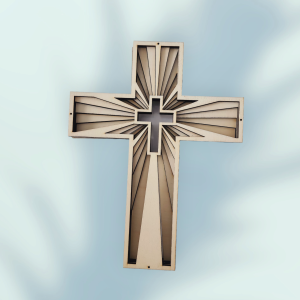 Kreuz Dimensionspiel – 3D-Holzkreuz