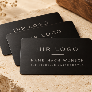 Aluminium-Visitenkarten mit Lasergravur – 10er-Set in 10 Farben